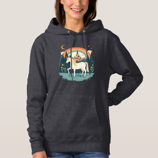 Vintage-Regenbogen-Einhorn-Fantasy-Design mit Schl Hoodie