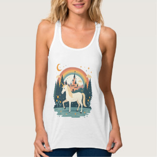 Vintage Regenbogen Einhorn Fantasy Design mit Schl Tank Top