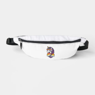 Vintage Regenbogen Einhorn Herz Pride Shirt Design Bauchtasche