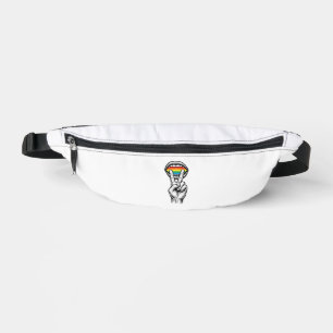 Vintage-Regenbogen-Friedenshand-Stolz-Vektor-Shirt Bauchtasche