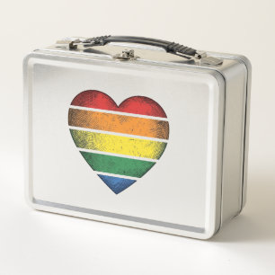 Vintage-Regenbogen-Herz-Stolz-Vektor-Shirt-Design_ Metall Brotdose