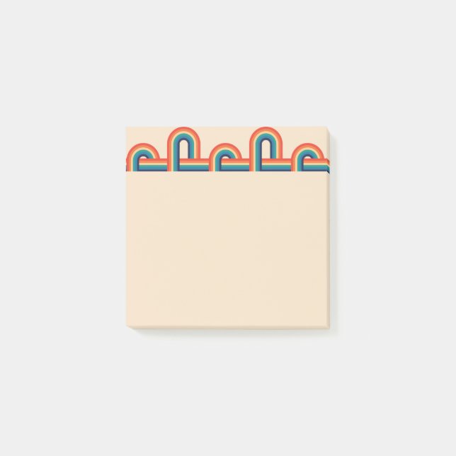 Vintage Regenbogen-Post-it-Notizen Post-it Klebezettel (Vorderseite)