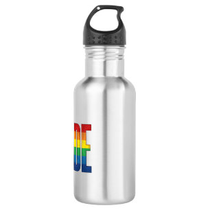 Vintage-Regenbogen-Stolz-Typografie-Shirt-Design_1 Edelstahlflasche
