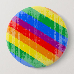 Vintage Regenbogen-Streifen Button