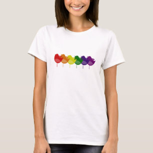 Vintage Regenbogen-Vögel T-Shirt