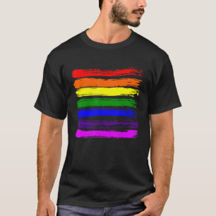 Vintage-Regenbogenflagge Cool Lgbt Gay Lesbisch Bi T-Shirt