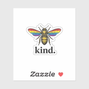 Vintage Regenbogenflügel-Shirt-Design von Kind Bee Aufkleber