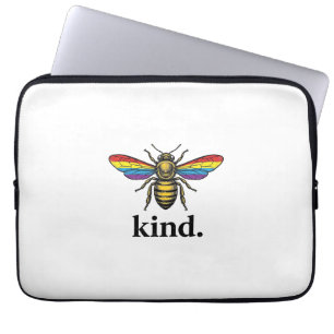 Vintage Regenbogenflügel-Shirt-Design von Kind Bee Laptopschutzhülle
