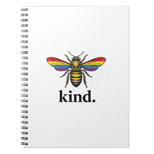 Vintage Regenbogenflügel-Shirt-Design von Kind Bee Notizblock