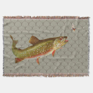 Vintage Regenbogenforelle Fischen Decke