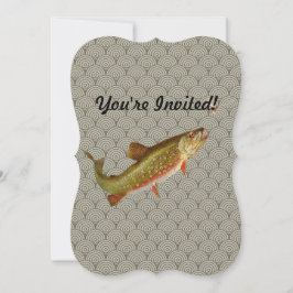 Vintage Regenbogenforelle Fischen Einladung