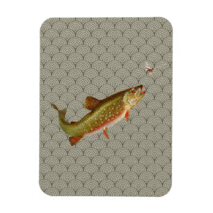 Vintage Regenbogenforelle Fischen Magnet