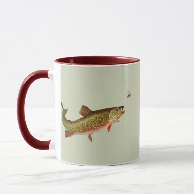 Vintage Regenbogenforelle Fischen Tasse (Links)