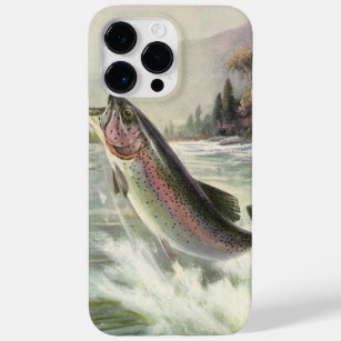 Vintage Regenbogenforelle Fischerei Case-Mate iPhone Hülle