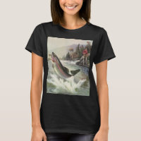 Vintage Regenbogenforelle Fischerei