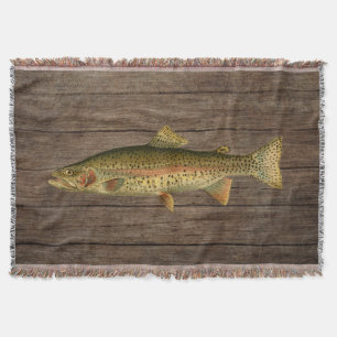 Vintage-Regenbogenforellen-Wurfdecke Decke
