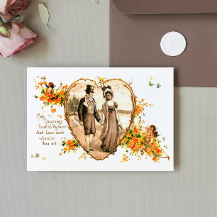 Vintage-Regency-Paar zum Valentinstag Feiertagspostkarte