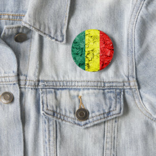 Vintage-Reggae-Flagge Button