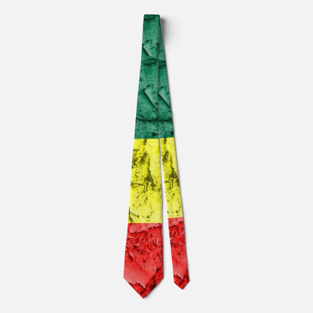 Vintage-Reggae-Flagge Krawatte (Vorderseite)
