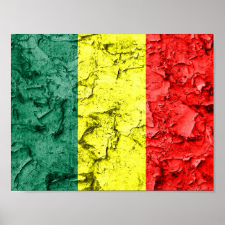 Vintage Reggae-Flagge Poster