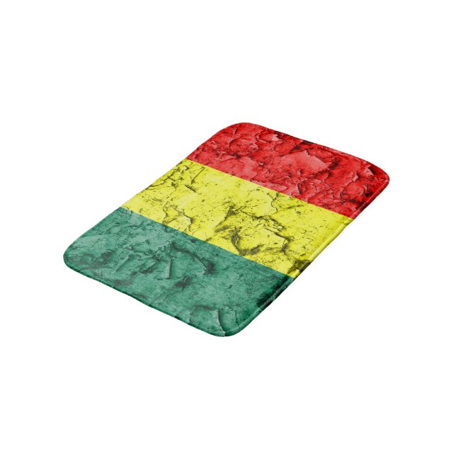 Vintage Reggaeflagge Badematte (Schrägansicht)