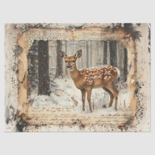Vintage Reh Rustikale Kunst Decoupage Seidenpapier