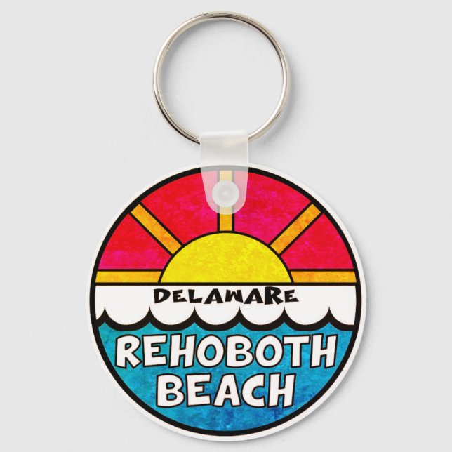 Vintage Rehoboth Beach, DELAWARE Schlüsselanhänger (Vorderseite)