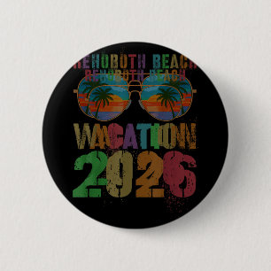 Vintage Rehoboth Beach Urlaub 2026 Reise Schwimmen Button