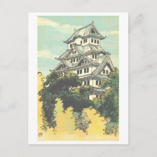 Vintage Reiher-Burg, Himeji, Japan Postkarte