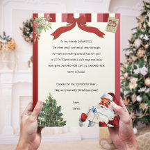 Vintage-Reim-Bruder-Schwester-Weihnachtsbrief von