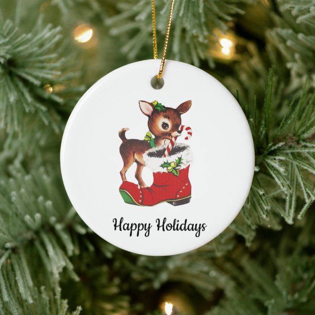 Vintage Reindeer Holiday Ornament (Baum)