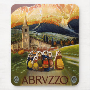 Vintage Reise Abruzzos Italien Mousepad