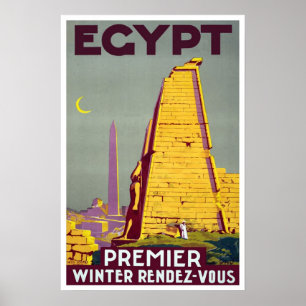 Vintage Reise, Ägypten Poster