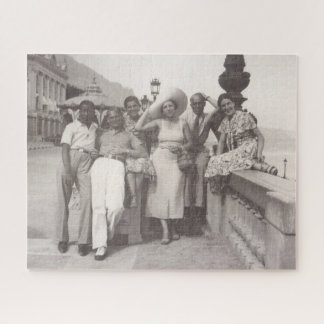 Vintage Reise Altes Foto Französische Riviera 1930 Puzzle