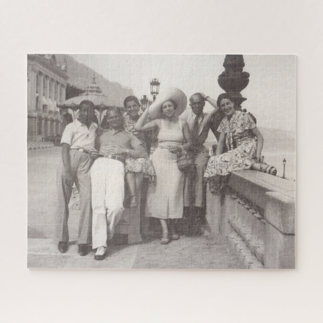 Vintage Reise Altes Foto Französische Riviera 1930 Puzzle (Horizontal)