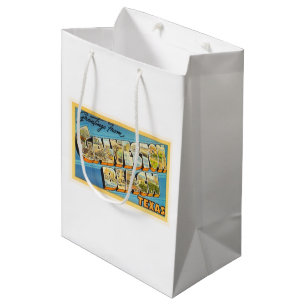 Vintage Reise-Andenken Galveston Strand-Texas TX Mittlere Geschenktüte