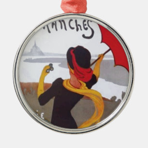 Vintage Reise-Anzeige 1910 Ornament Aus Metall