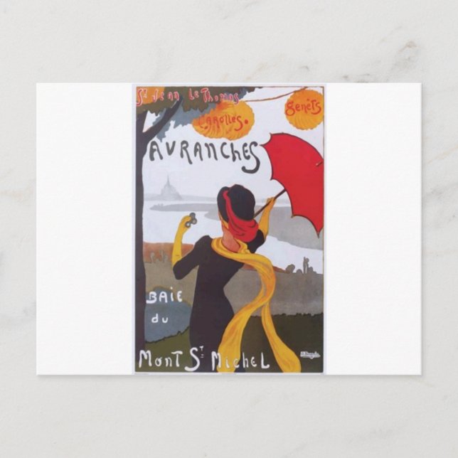 Vintage Reise-Anzeige 1910 Postkarte (Vorderseite)