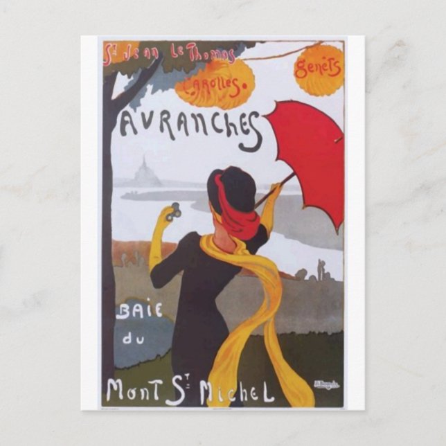 Vintage Reise-Anzeige 1910 Postkarte (Vorderseite)