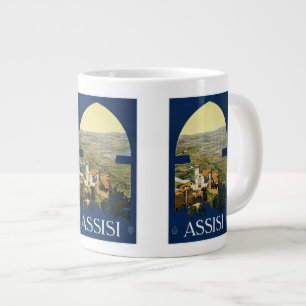 Vintage-Reise-Assisi-Italien-Tassen Jumbo-Tasse