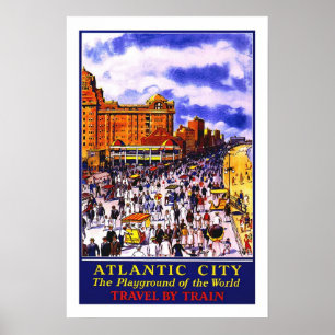 Vintage Reise, Atlantic City Poster