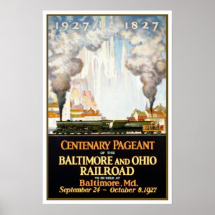 Vintage Reise, Baltimore und Ohio Poster