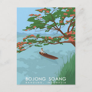 Vintage Reise Bandung Indonesia bojong soang Postkarte
