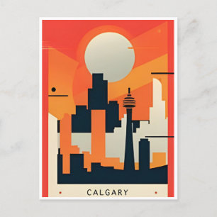 Vintage Reise Calgary Alberta Kanada Postkarte