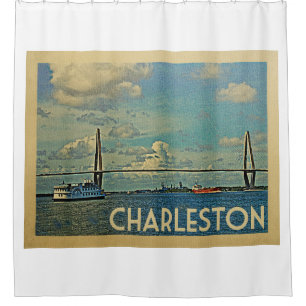 Vintage Reise Charlestons South Carolina Duschvorhang