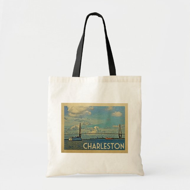 Vintage Reise Charlestons South Carolina Tragetasche (Vorne)