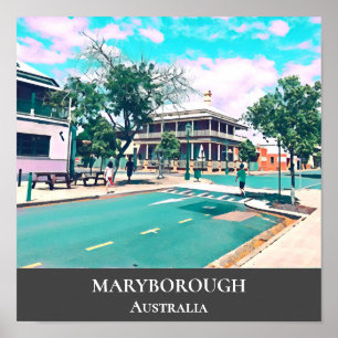 Vintage Reise der Maryborough australische Poster