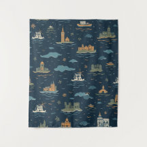 Vintage-Reise-Design-Tapeten