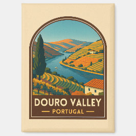Vintage Reise Douro Tal Portugal Retro Landschaftl Magnet