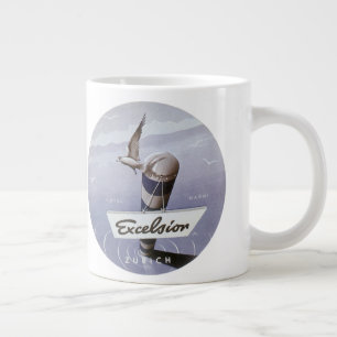 Vintage-Reise Excelsior Hotel Zürich Schweiz Jumbo-Tasse